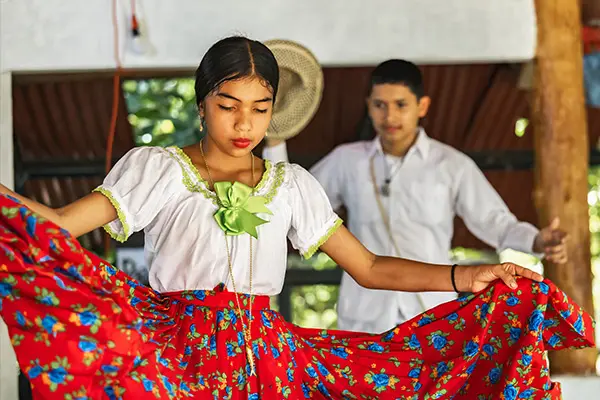 Local youth performing traditional dance