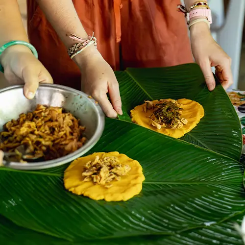 Making tamales