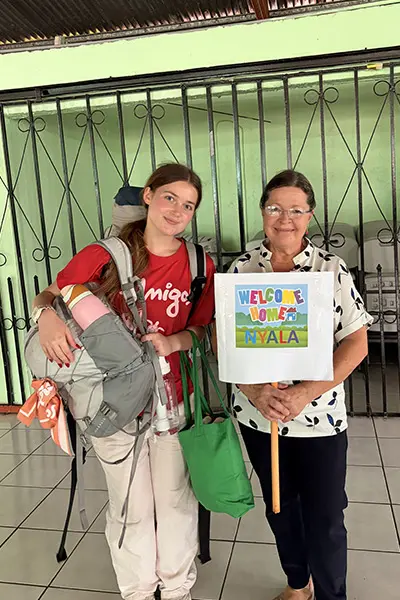 Host mom welcoming her volunteer