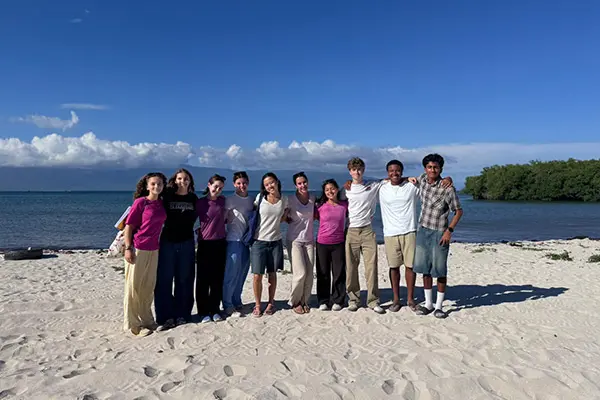 AMIGOS volunteer at a local beach