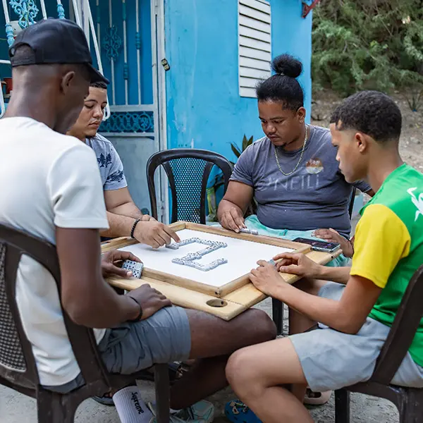 Locals playing Domino, one of the most traditional games in the Dominican Republic
