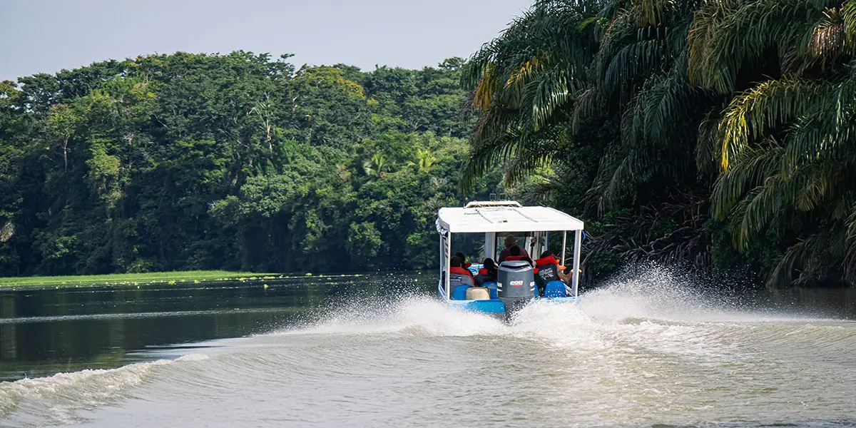 Boat ride in the Caribbean region