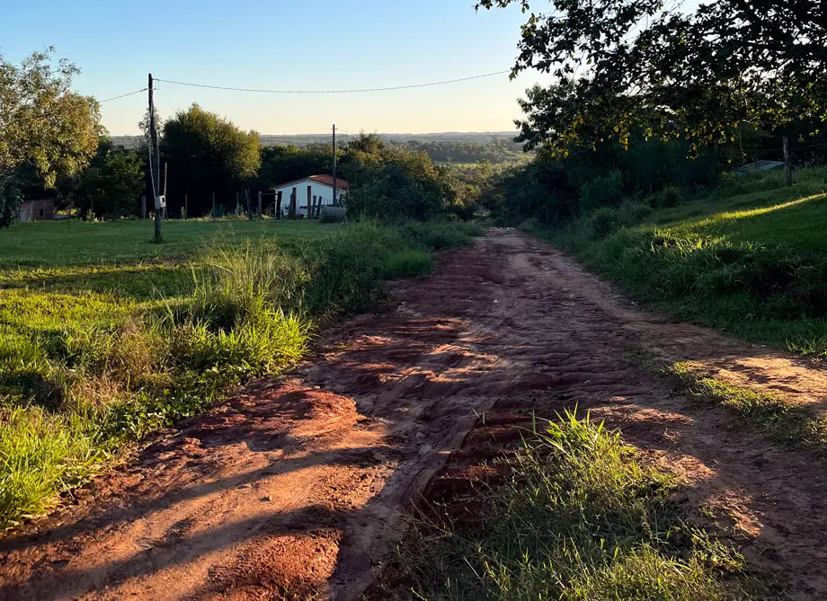 A dirt road in Paraguay. 